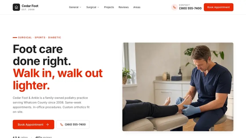 Podiatry Technical Clean demo website thumbnail