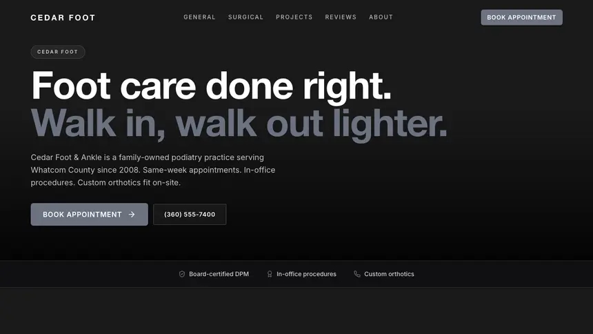 Podiatry Creative Studio demo website thumbnail