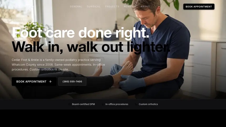 Podiatry High Contrast demo website thumbnail