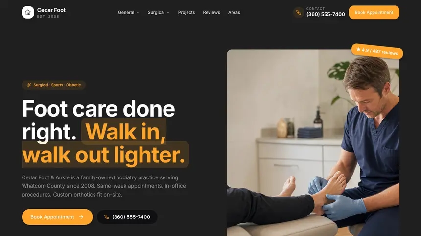 Podiatry Vibrant Media demo website thumbnail