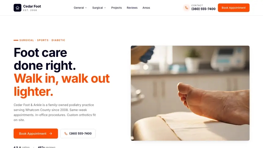 Podiatry Collaborative Tech demo website thumbnail