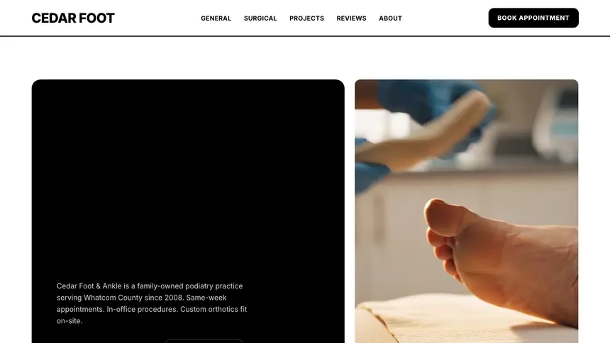 Podiatry Bold Utility demo website thumbnail