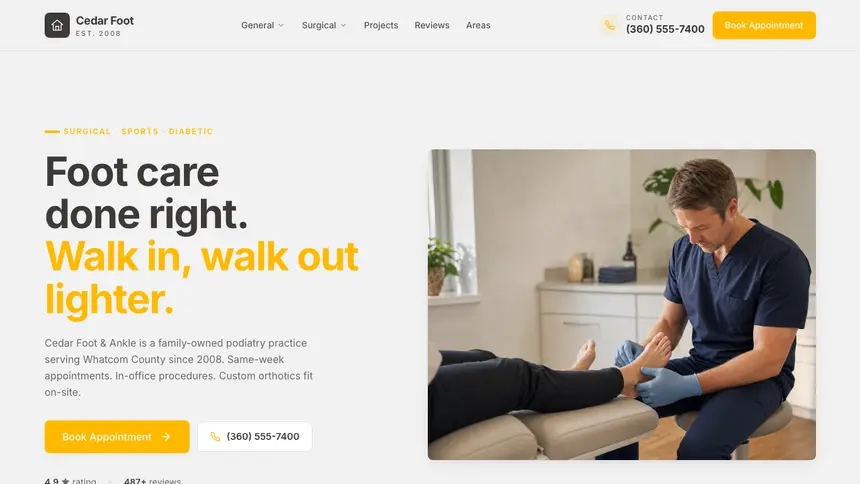 Podiatry Energetic Tech demo website thumbnail