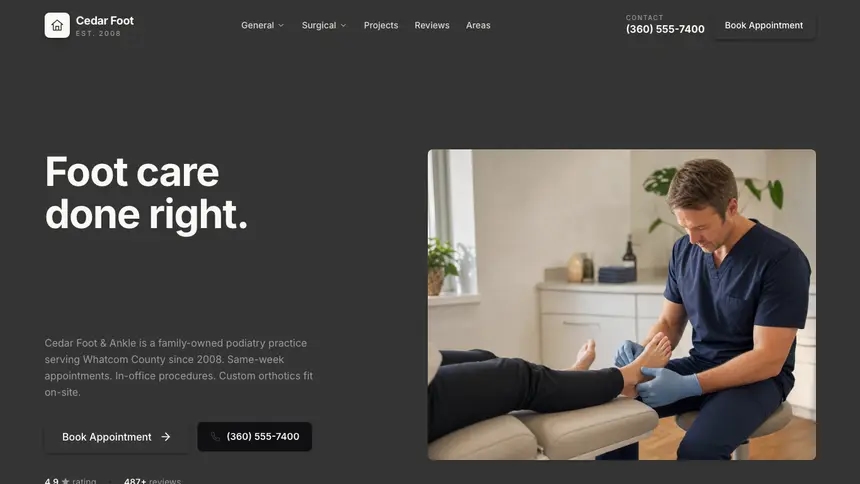 Podiatry Fast Utility demo website thumbnail