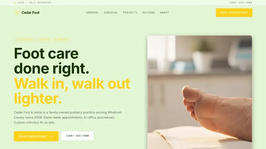 Podiatry Bright Finance demo website thumbnail