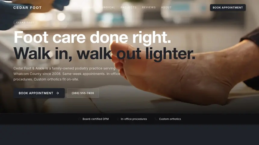 Podiatry Stark Minimal demo website thumbnail