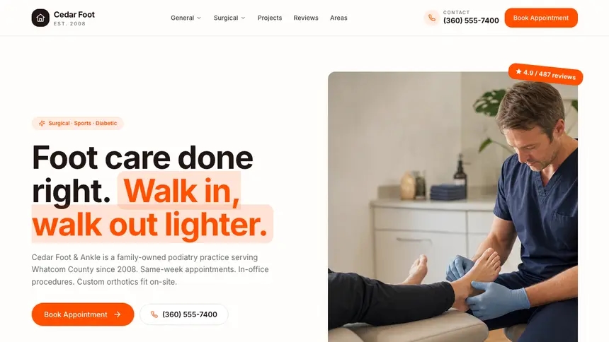 Podiatry Connected Workflow demo website thumbnail