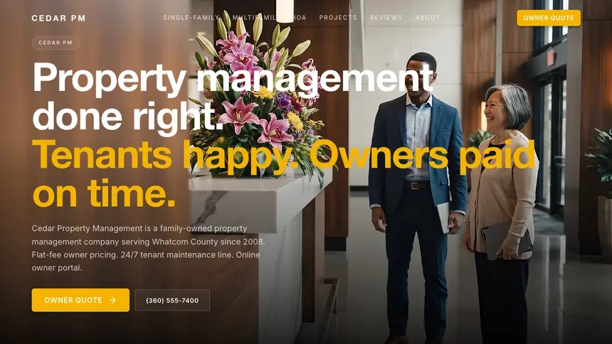 Property Management Performance Accent demo website thumbnail