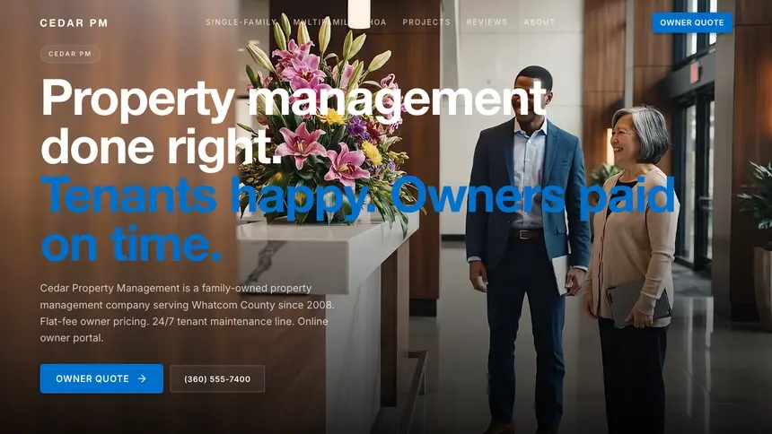 Property Management Luxury Statement demo website thumbnail