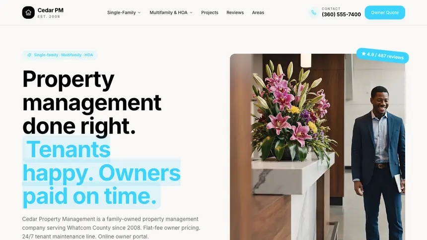 Property Management Crafted Neutral demo website thumbnail