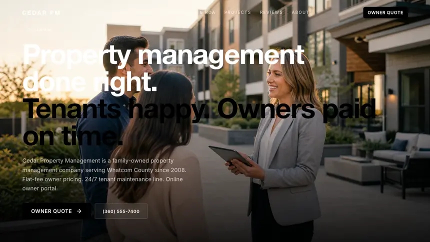 Property Management Expressive Modern demo website thumbnail