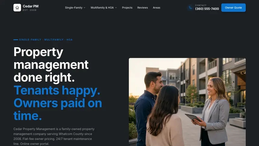 Property Management Friendly App demo website thumbnail