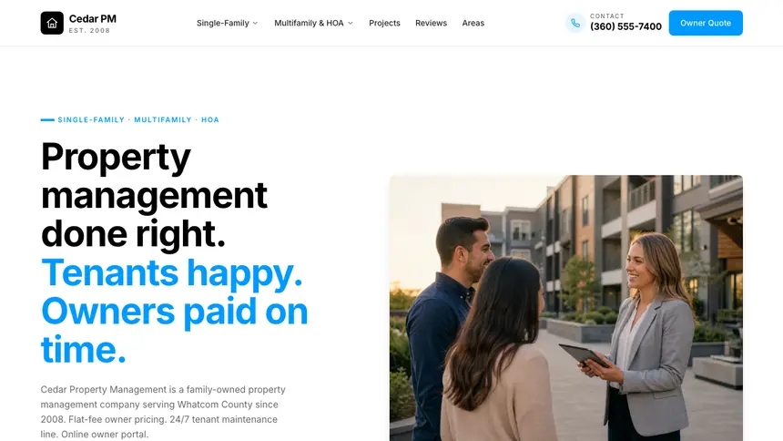 Property Management Motion Forward demo website thumbnail