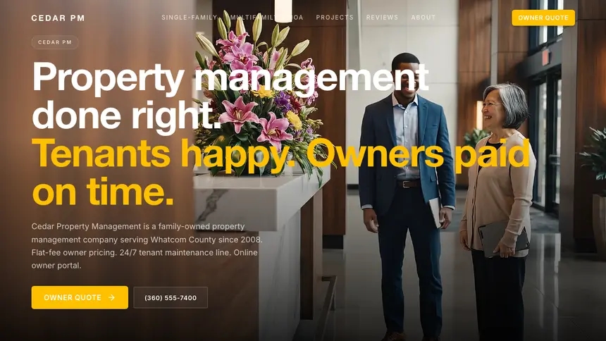 Property Management High Impact demo website thumbnail