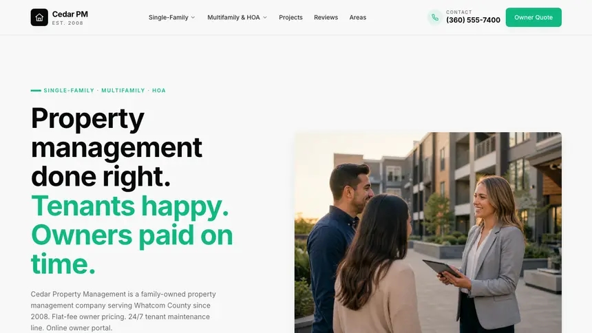 Property Management Sleek Minimal demo website thumbnail