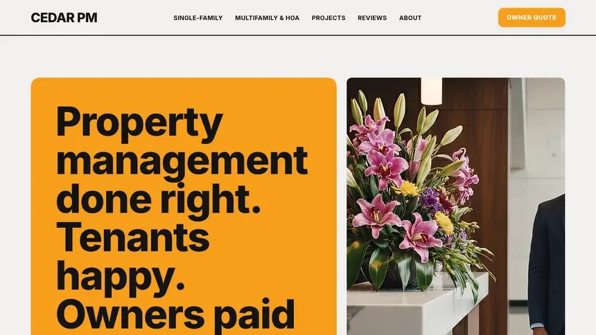Property Management Confident Brand demo website thumbnail