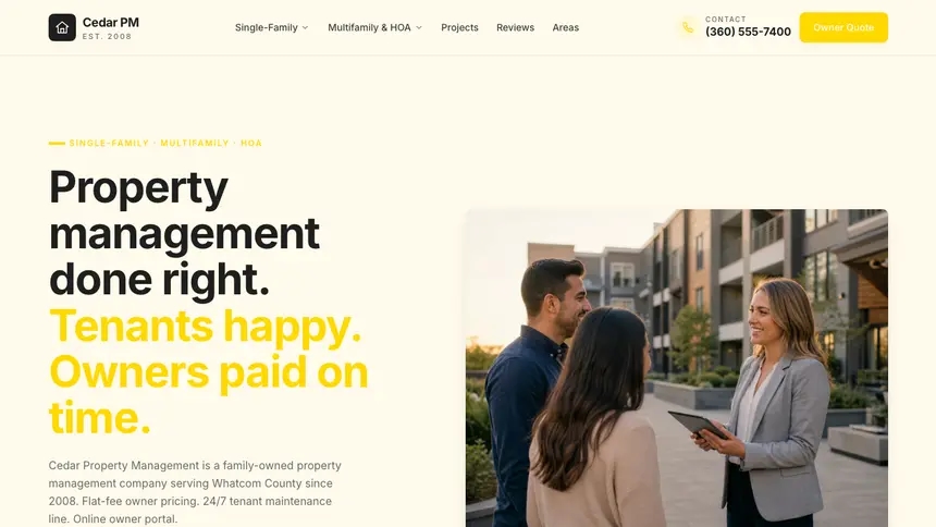 Property Management Refined Tech demo website thumbnail