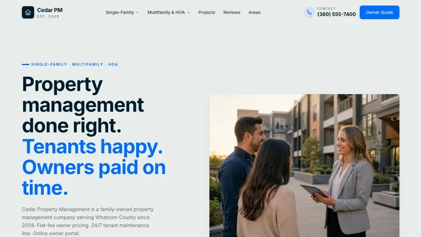 Property Management Fresh Green demo website thumbnail
