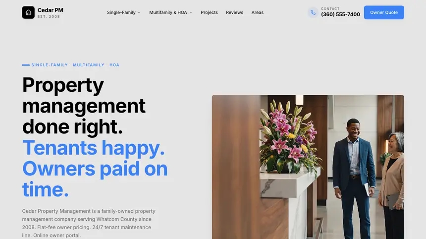 Property Management Friendly Minimal demo website thumbnail