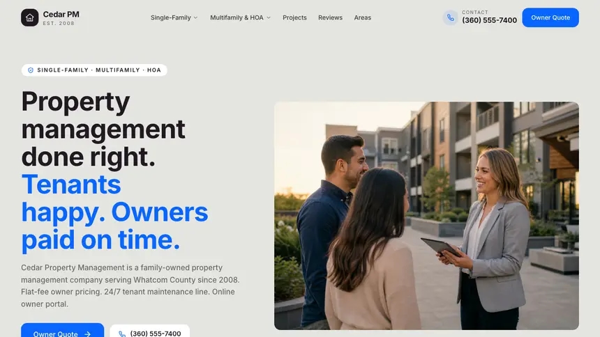 Property Management Visual Discovery demo website thumbnail