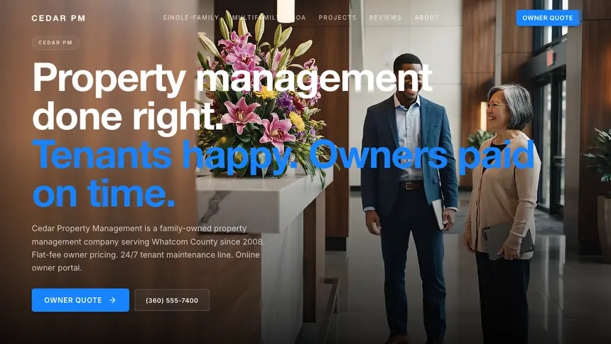 Property Management Dynamic Bold demo website thumbnail