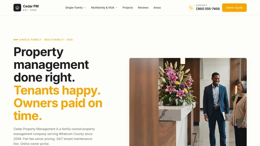 Property Management Playful Product demo website thumbnail