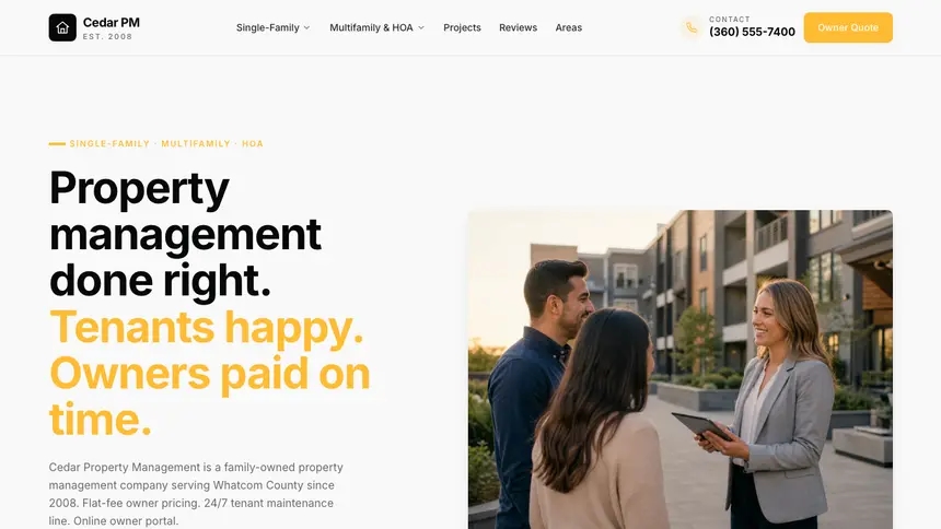 Property Management Crisp Utility demo website thumbnail