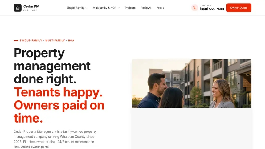 Property Management Technical Clean demo website thumbnail