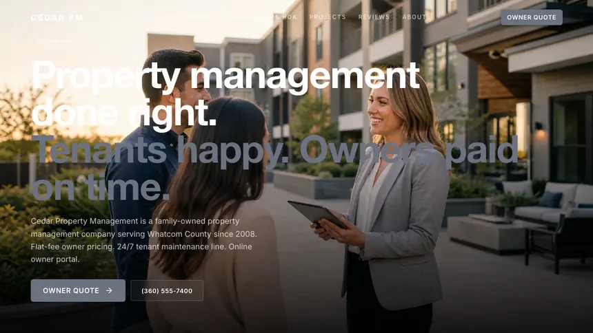 Property Management Creative Studio demo website thumbnail