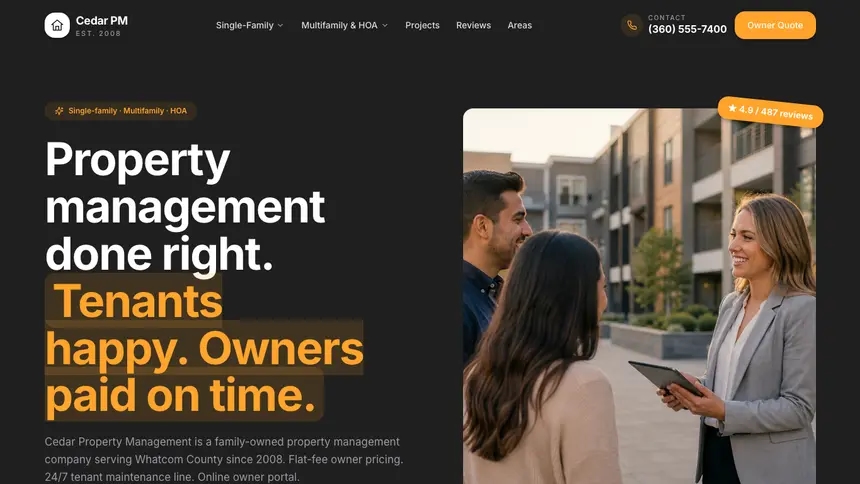 Property Management Vibrant Media demo website thumbnail