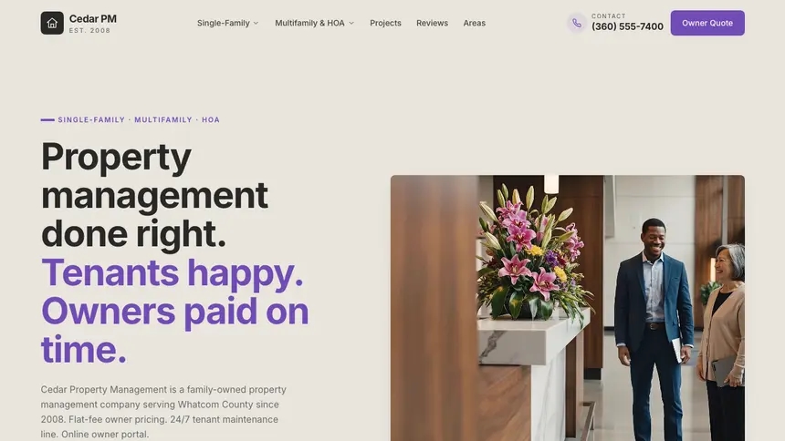 Property Management Sleek Premium demo website thumbnail