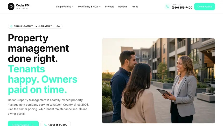Property Management Editorial Media demo website thumbnail
