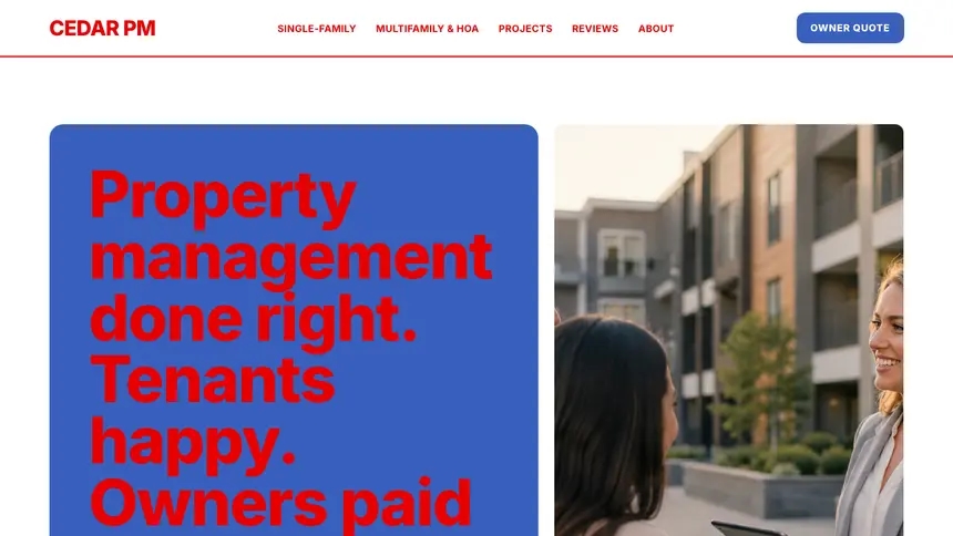 Property Management Confident Telecom demo website thumbnail