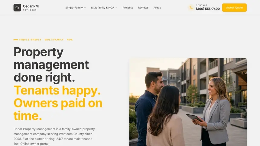 Property Management Energetic Tech demo website thumbnail