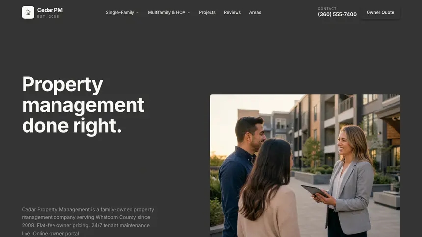 Property Management Fast Utility demo website thumbnail