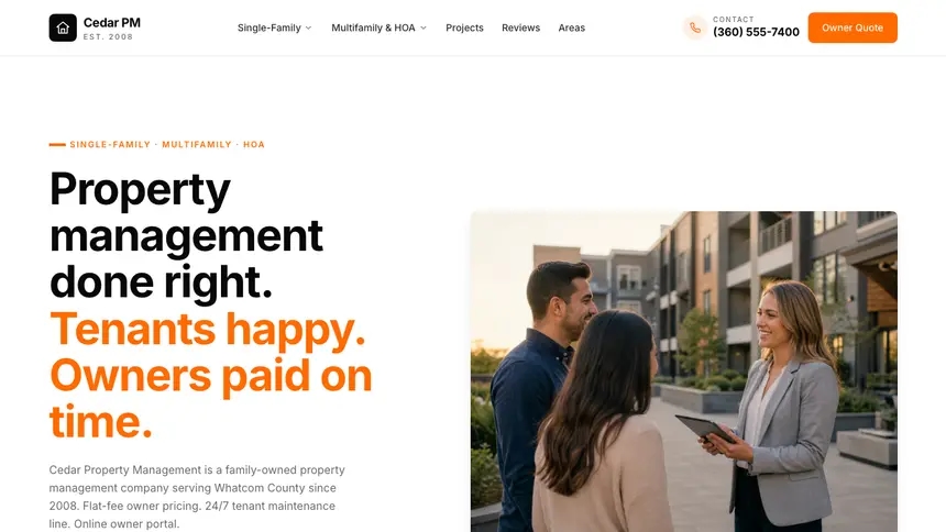 Property Management Designer Flexible demo website thumbnail