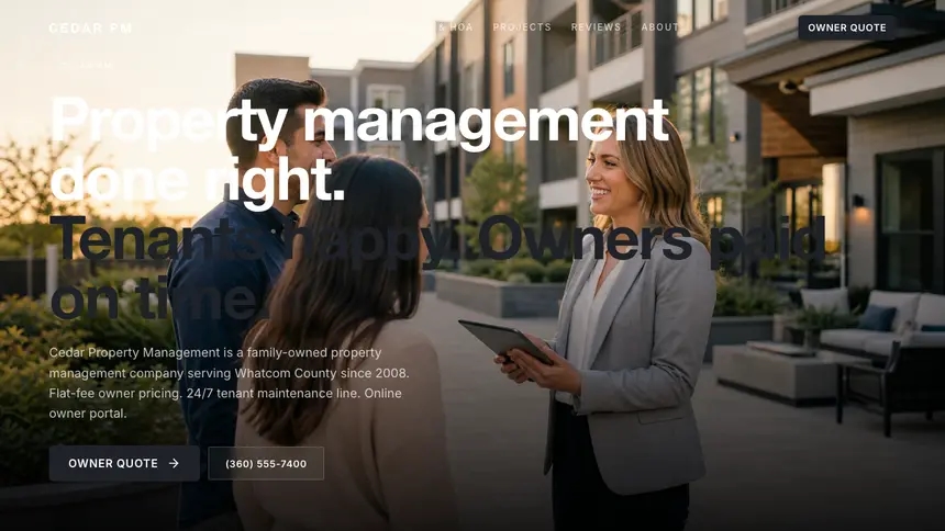 Property Management Stark Minimal demo website thumbnail