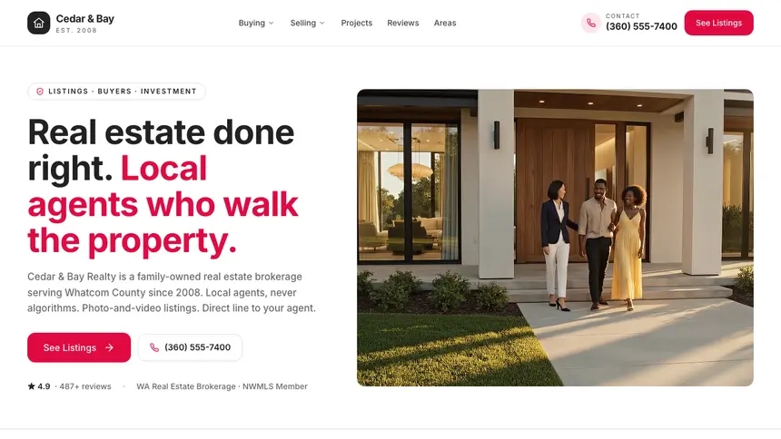 Real Estate Warm Hospitality demo website thumbnail