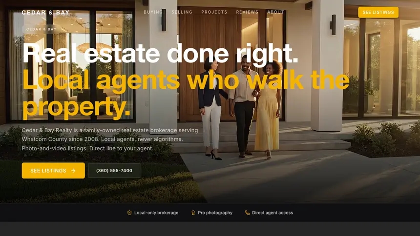 Real Estate Performance Accent demo website thumbnail
