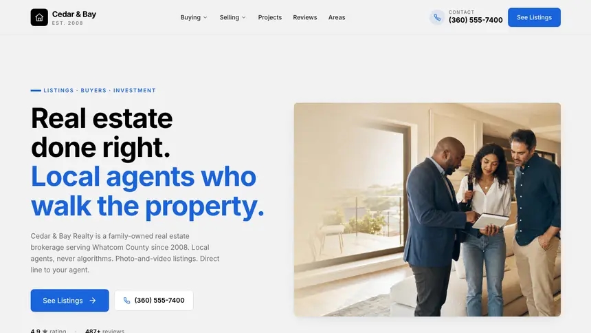 Real Estate Calm Professional demo website thumbnail