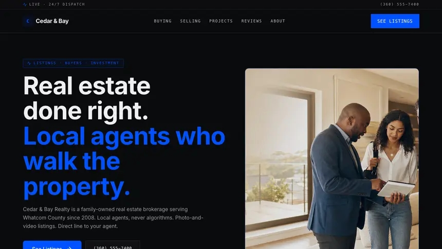Real Estate Trusted Finance demo website thumbnail