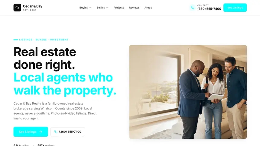 Real Estate Modular Clean demo website thumbnail