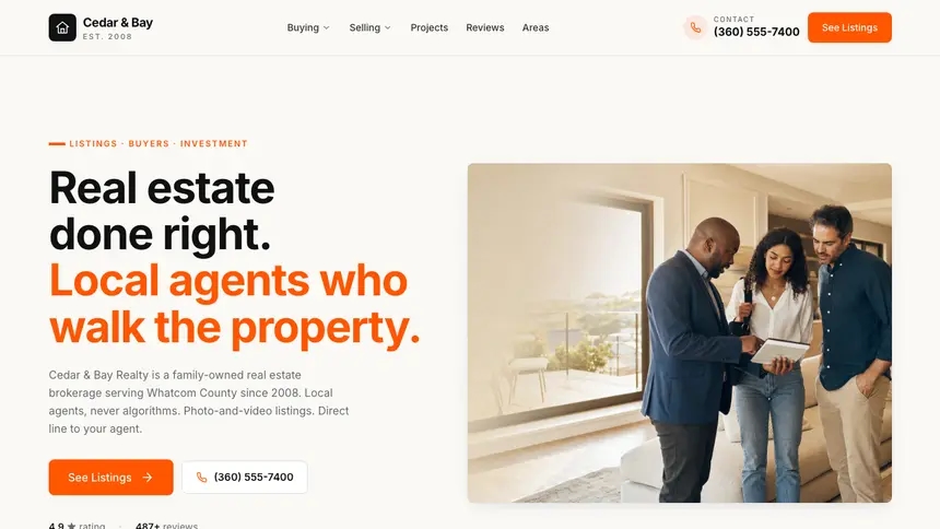 Real Estate Approachable Support demo website thumbnail