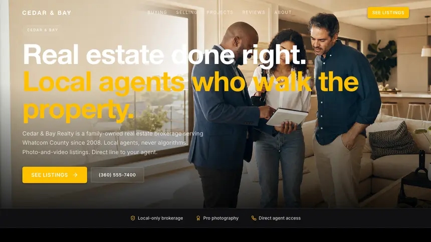 Real Estate High Impact demo website thumbnail