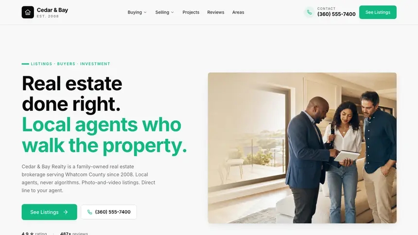 Real Estate Sleek Minimal demo website thumbnail