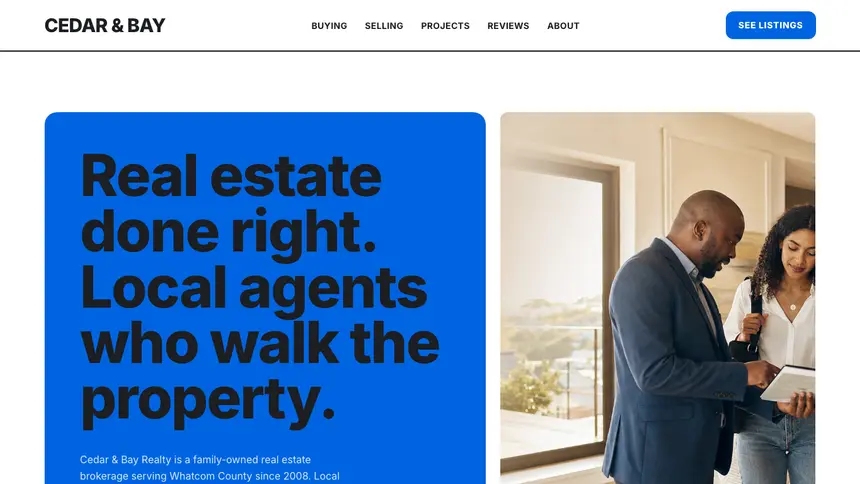 Real Estate Open Social demo website thumbnail