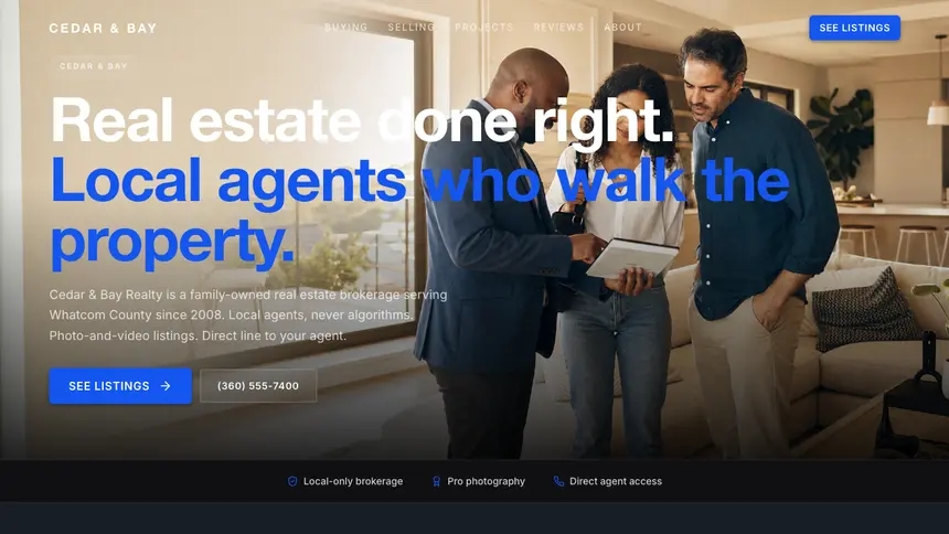 Real Estate Compact Modern demo website thumbnail
