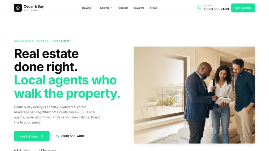 Real Estate Bright Docs demo website thumbnail