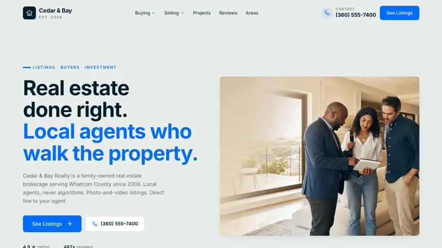 Real Estate Fresh Green demo website thumbnail