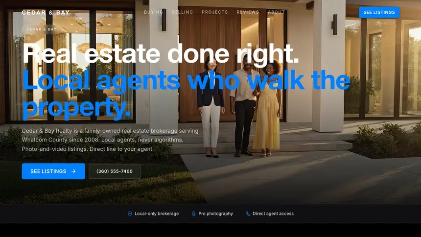 Real Estate Sharp Tech demo website thumbnail